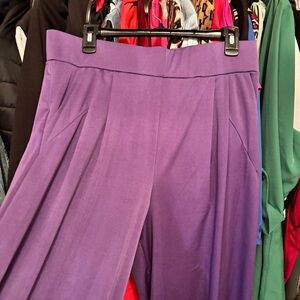 Chic Purple Wide Leg Women's Pants